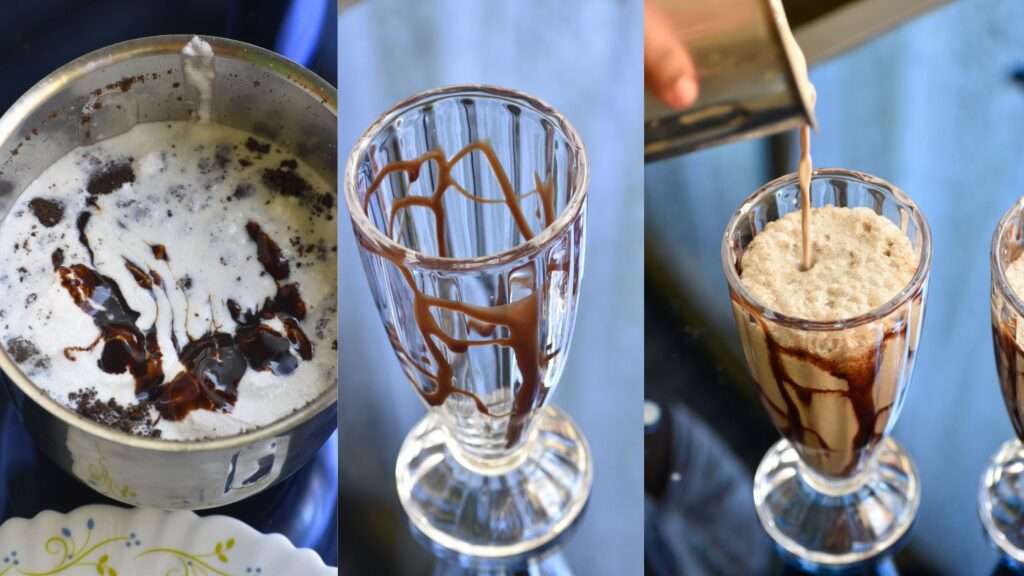 oreo milkshake garnishing